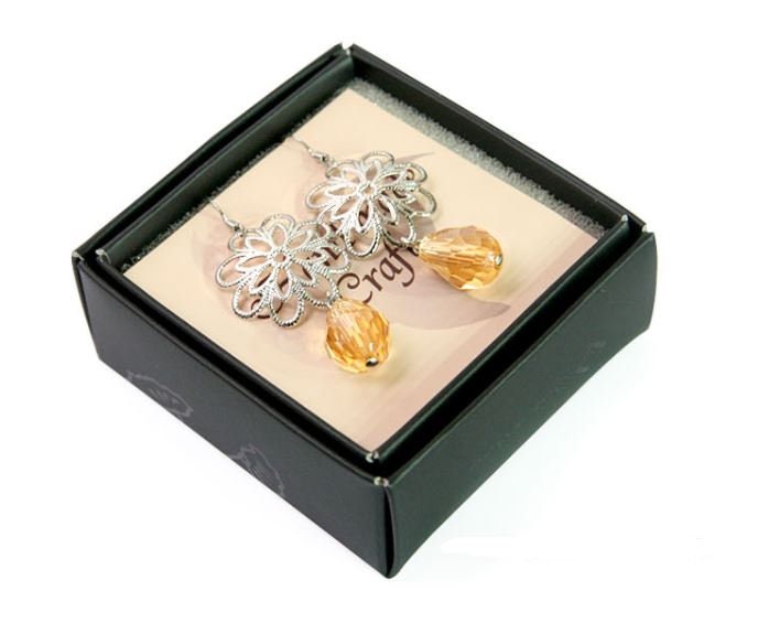 Korean Lotus Crystal Handmade Earrings