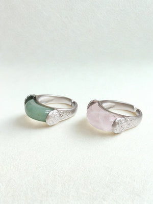 Korean traditional  hanbok ring simple jade ring wedding ring(2type)