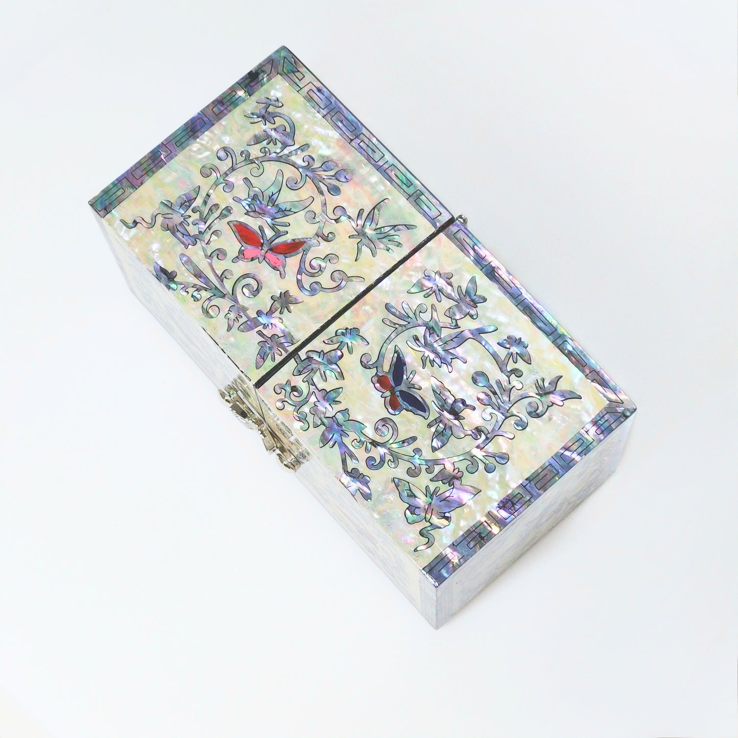 Korean pure ivory mother of pearl jewlery box