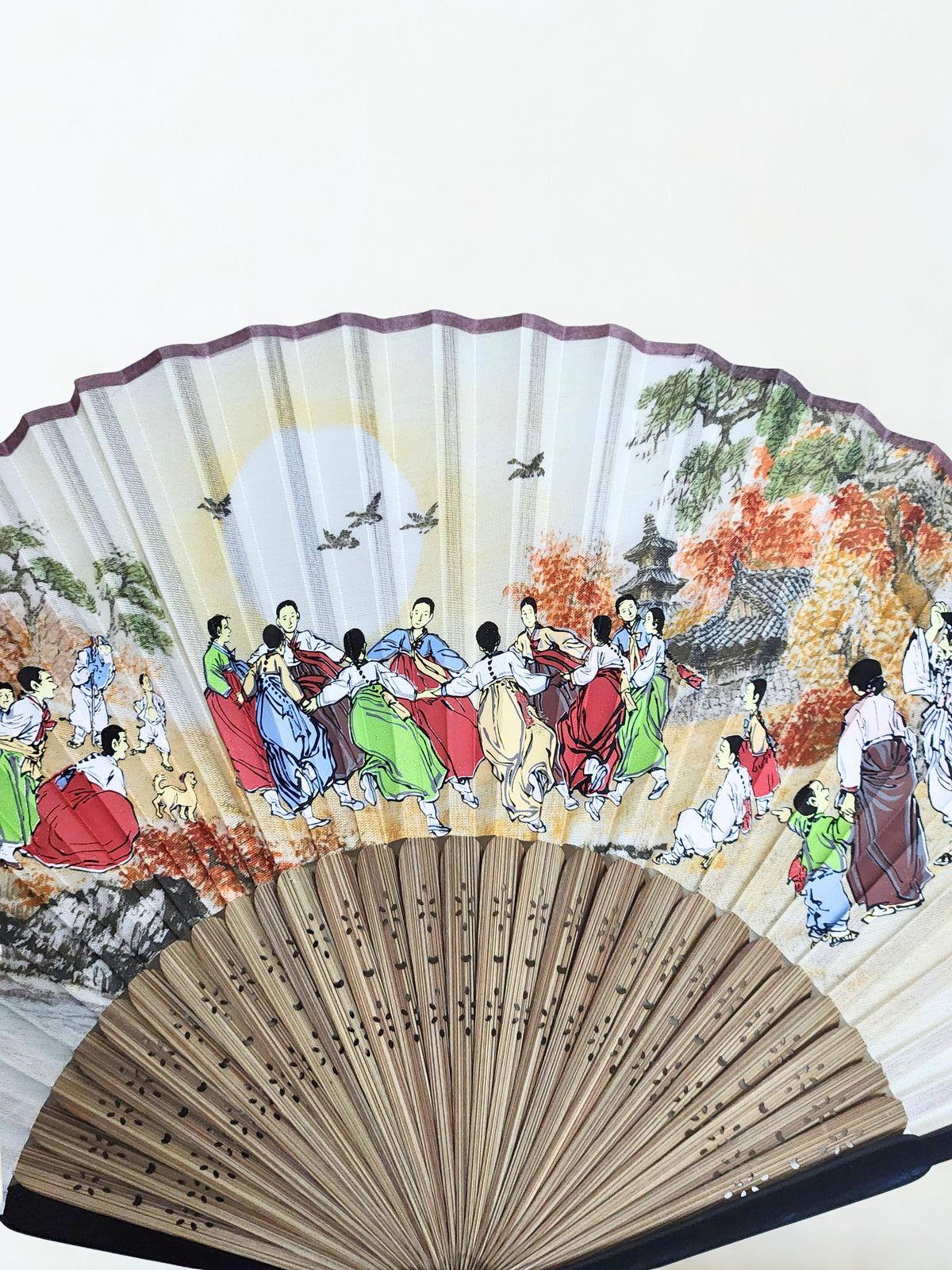 Korean traditional mother of pearl traditional fans (Ganggangsulae 강강수월래)