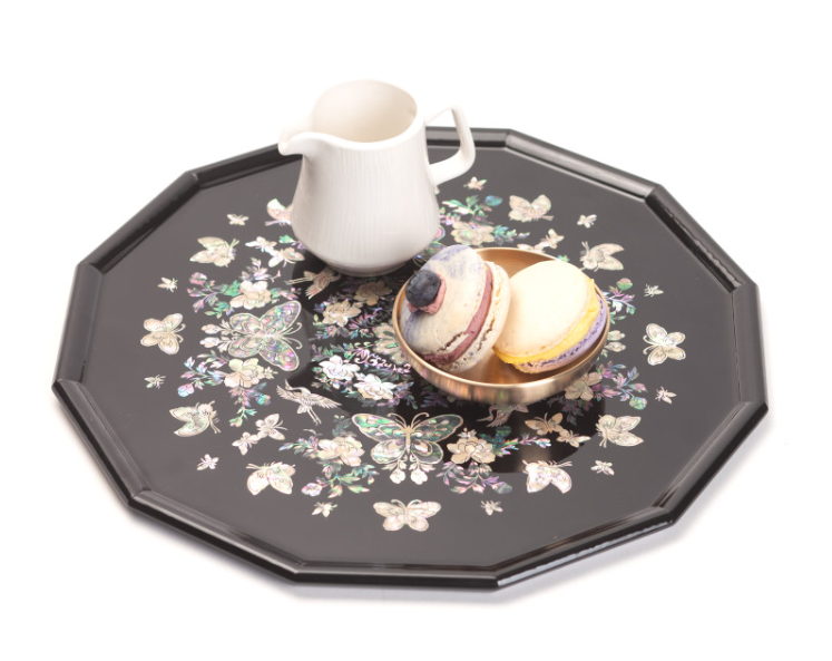 Najeon mother of pearl butterfly dodecahedron tray