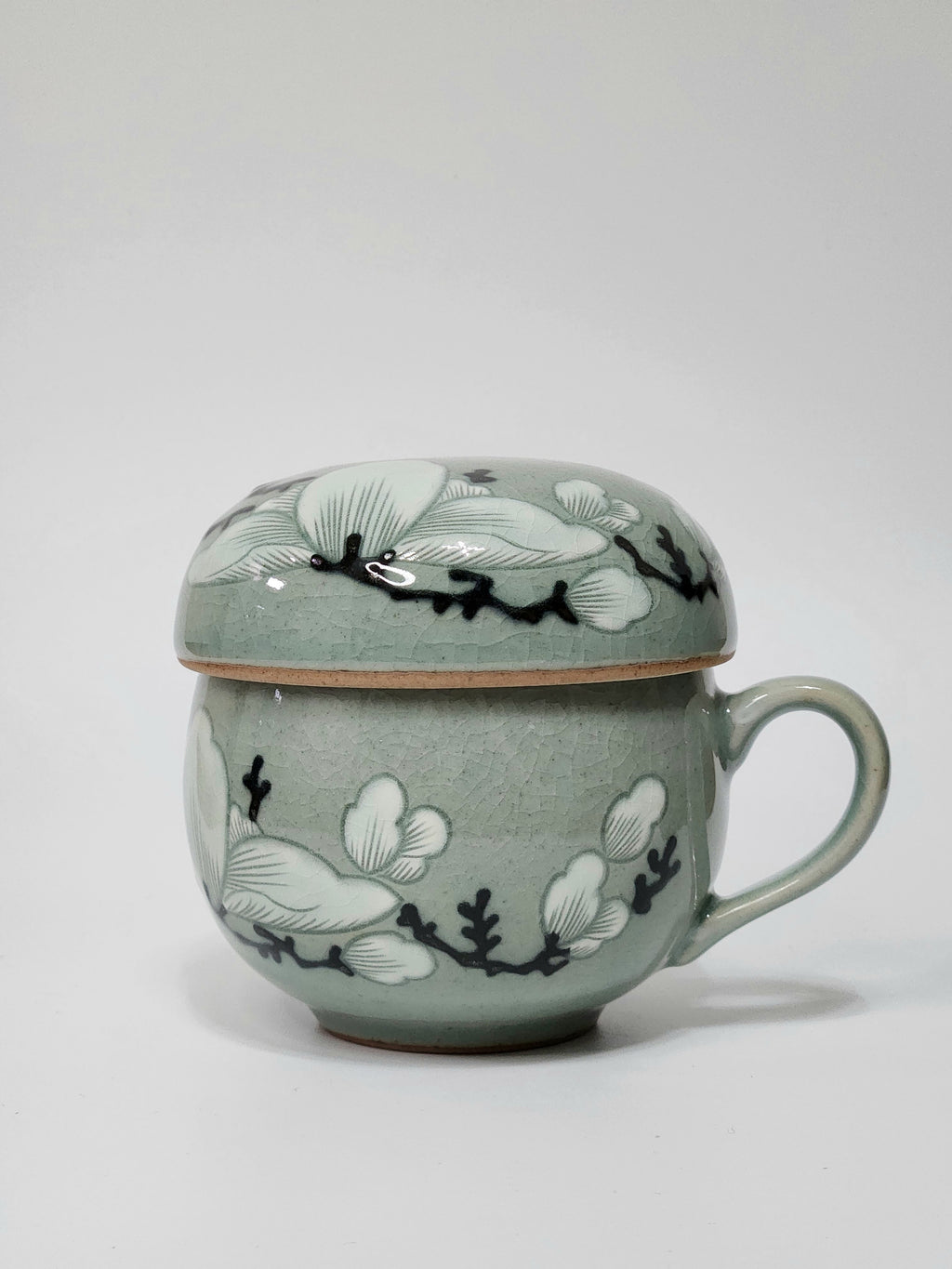 Korean Celadon Magnolia Teacup Set