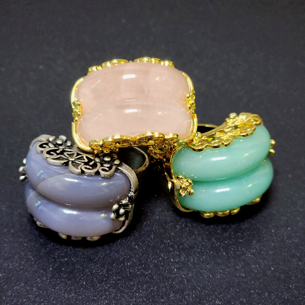 Jade twin hanbok ring butterfly band, korean hanbok accessory