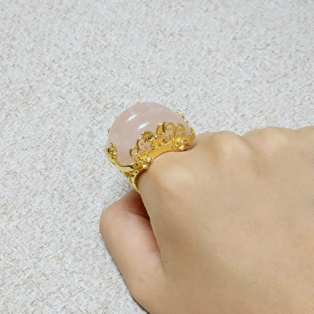 Jade twin hanbok ring butterfly band, korean hanbok accessory