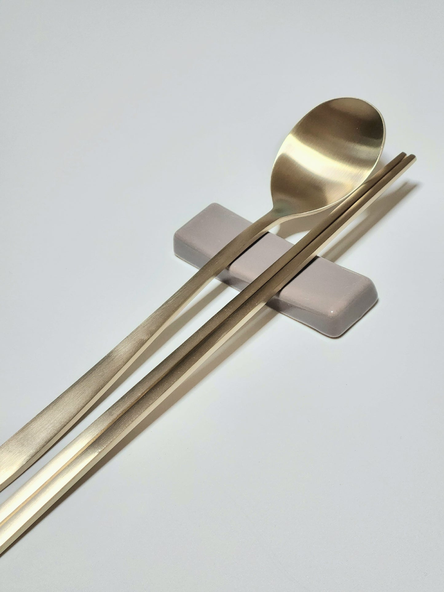 Korean brassware round spoon&chopstick set