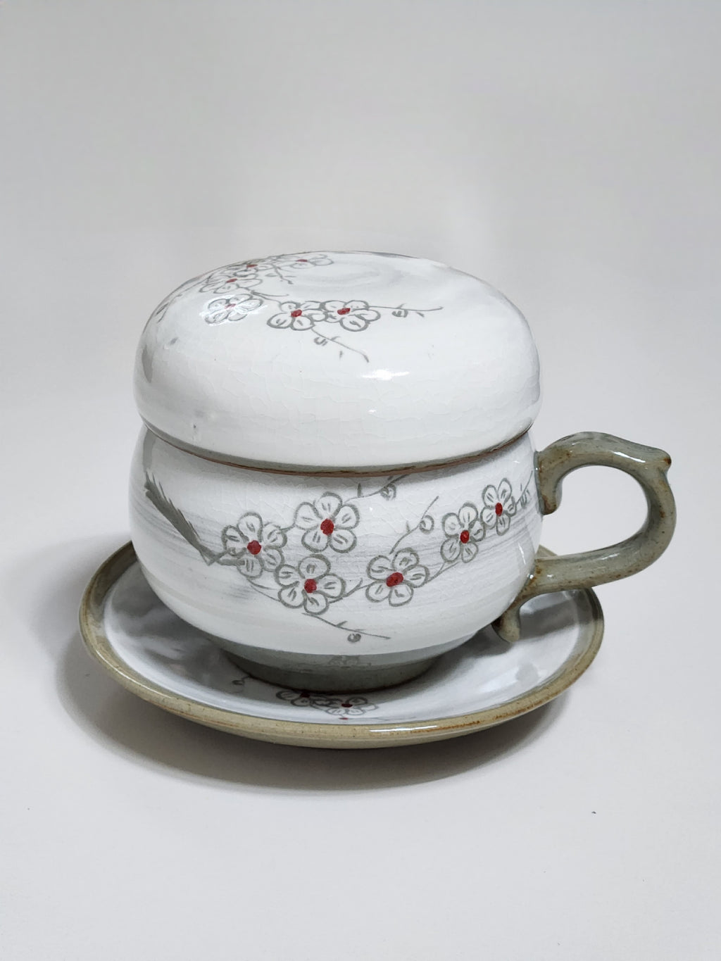 Korean plum flower tea cup & coaster