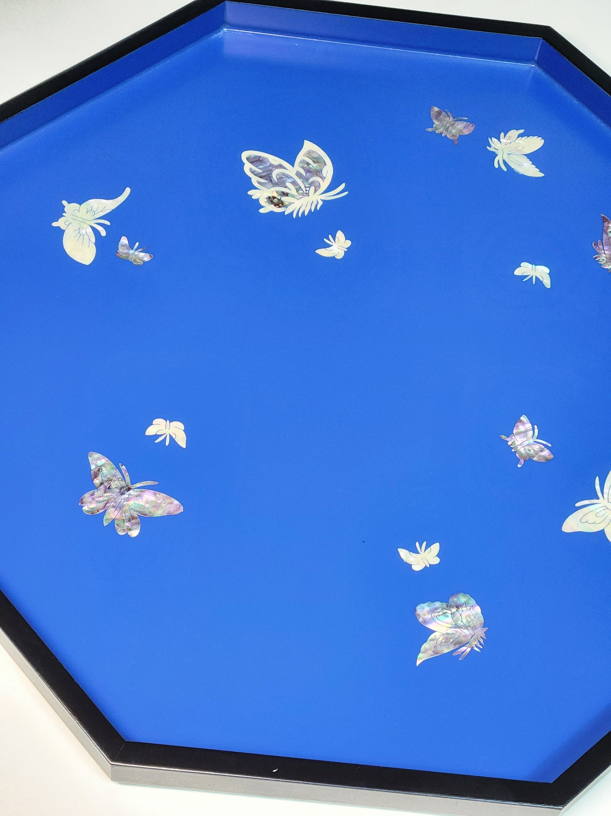 Octagonal mother of pearl simple butterfly tray (4type)