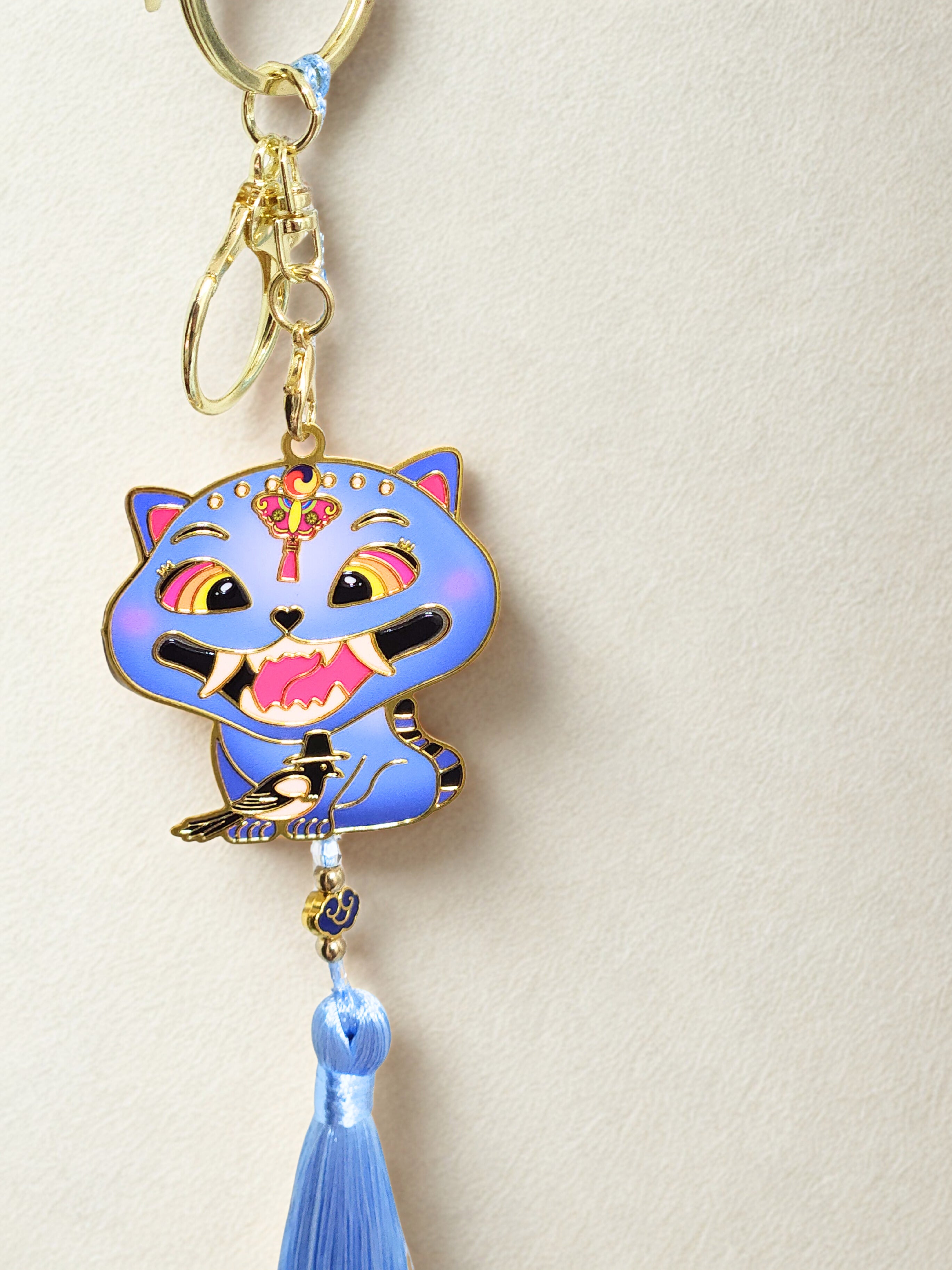 Kpop Demon hunters Derpy Tiger & Korean Norigae Keychains