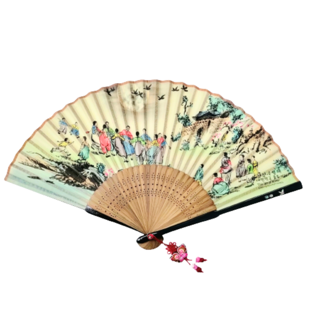Korean traditional mother of pearl traditional fans (Ganggangsulae 강강수월래)