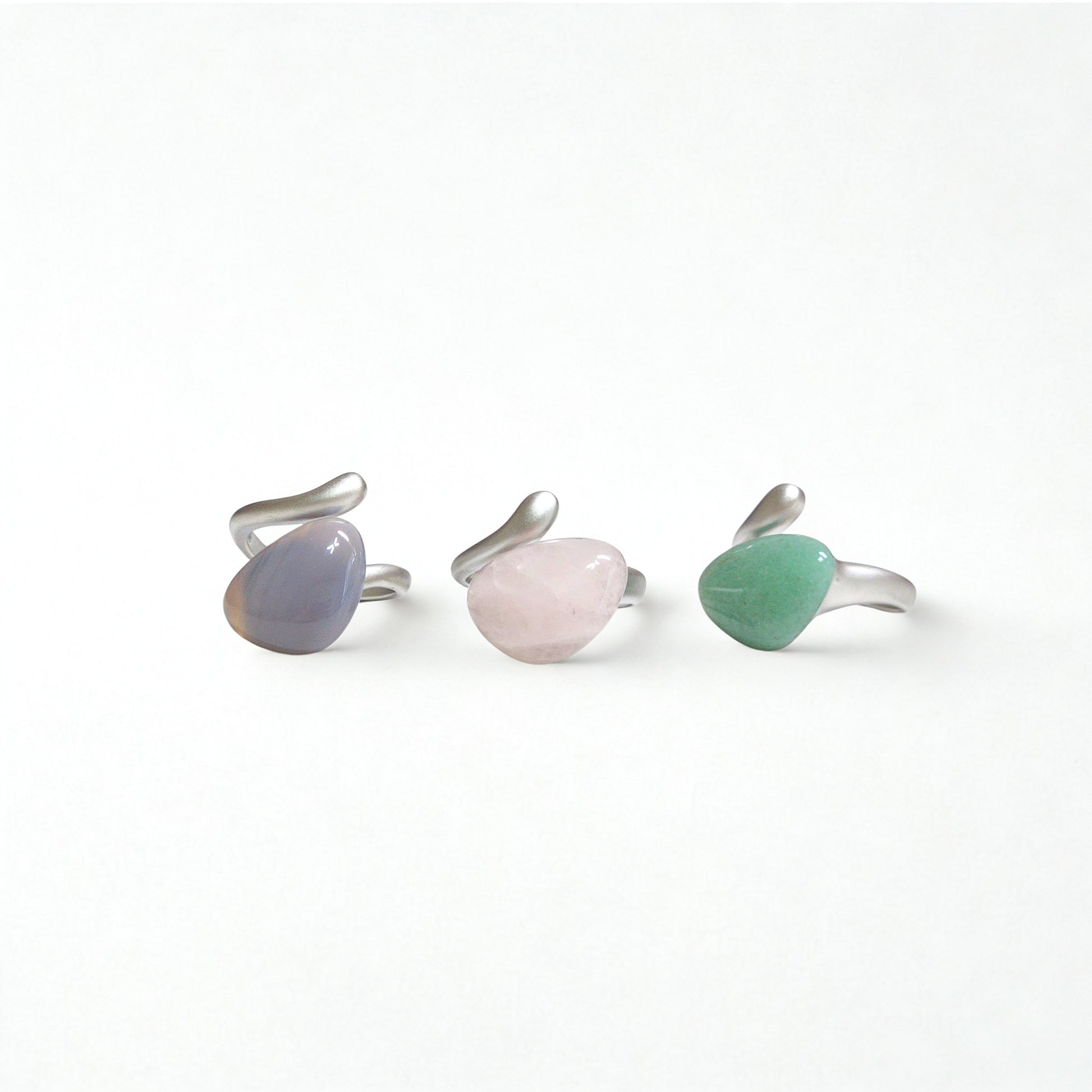 Korean Jade Hanbok Ring - Adjustable Open Band