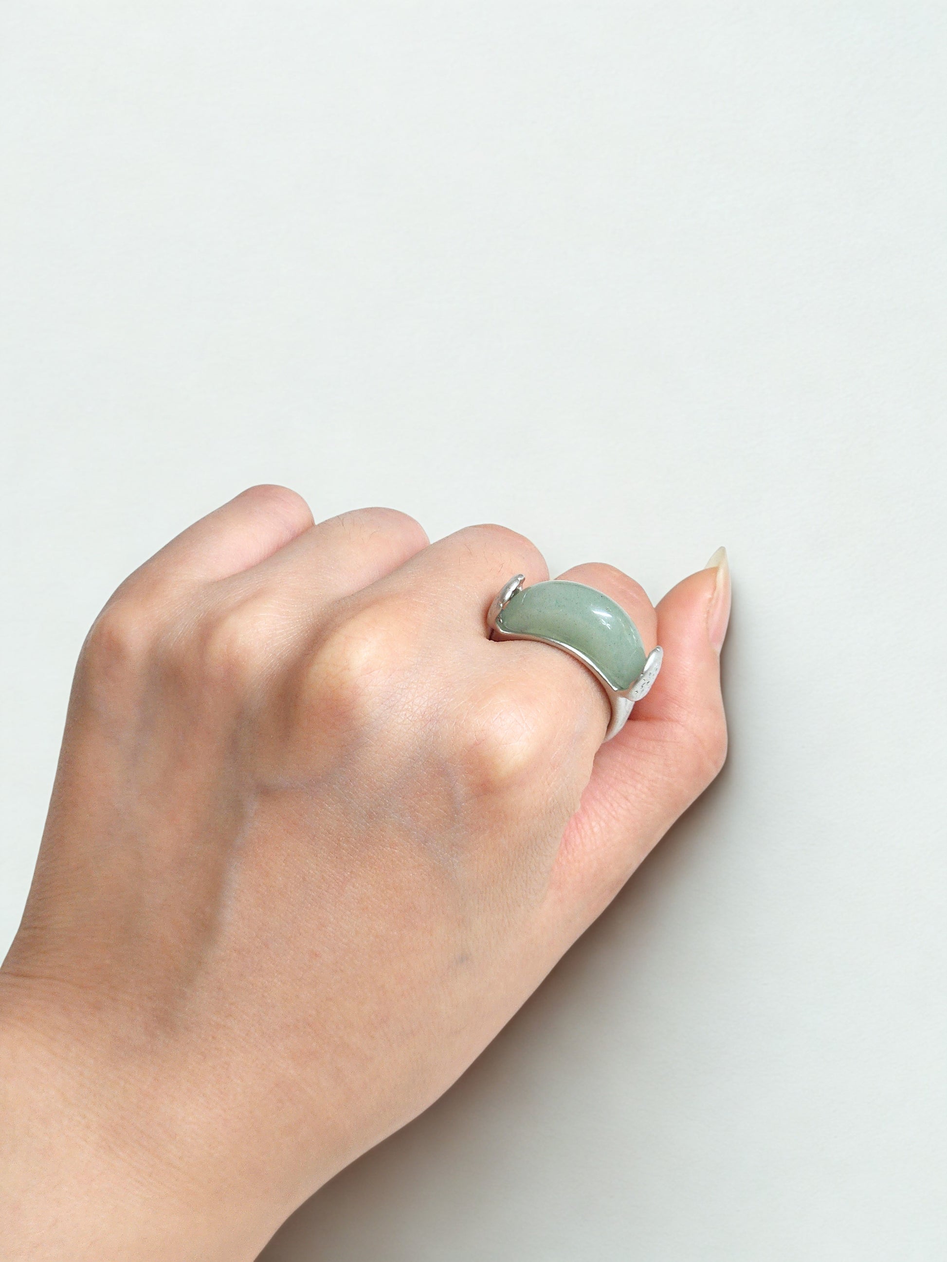 Korean traditional  hanbok ring simple jade ring wedding ring(2type)