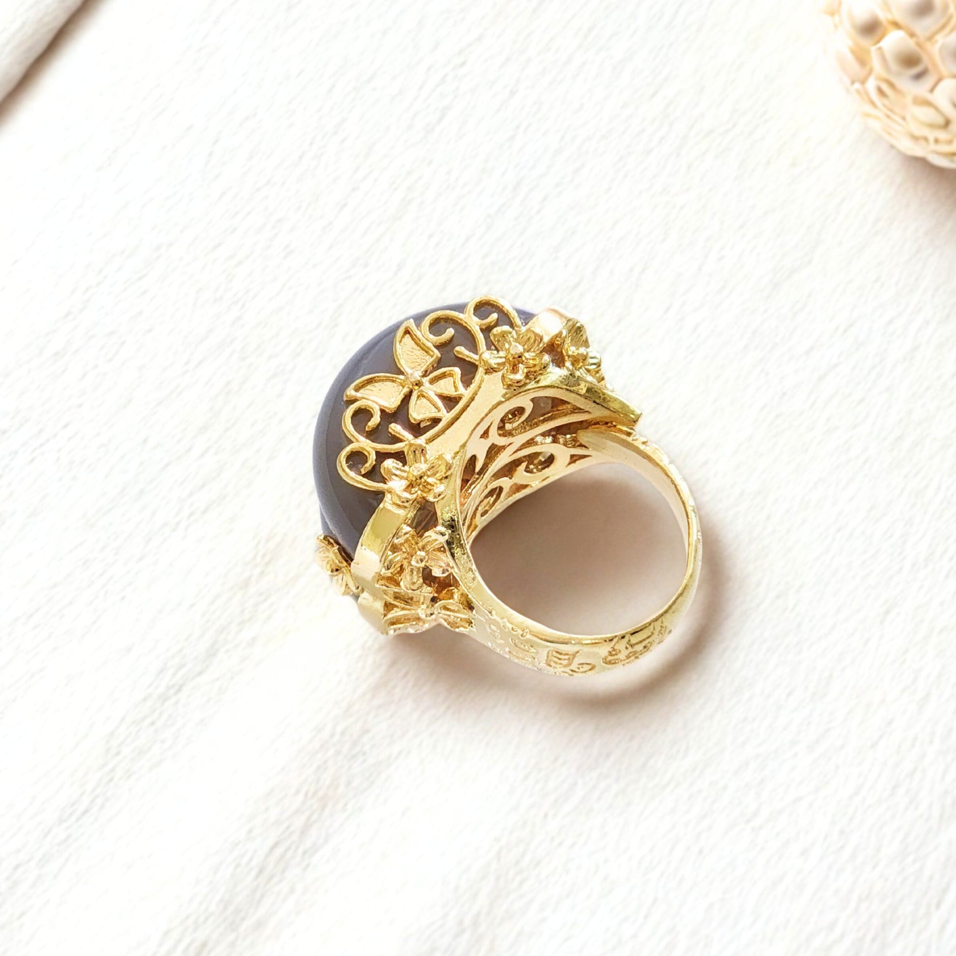 Jade twin hanbok ring butterfly band, korean hanbok accessory