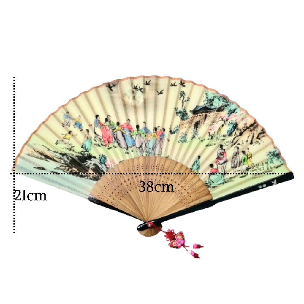 Korean traditional mother of pearl traditional fans (Ganggangsulae 강강수월래)