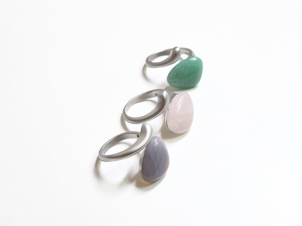 Korean Jade Hanbok Ring - Adjustable Open Band