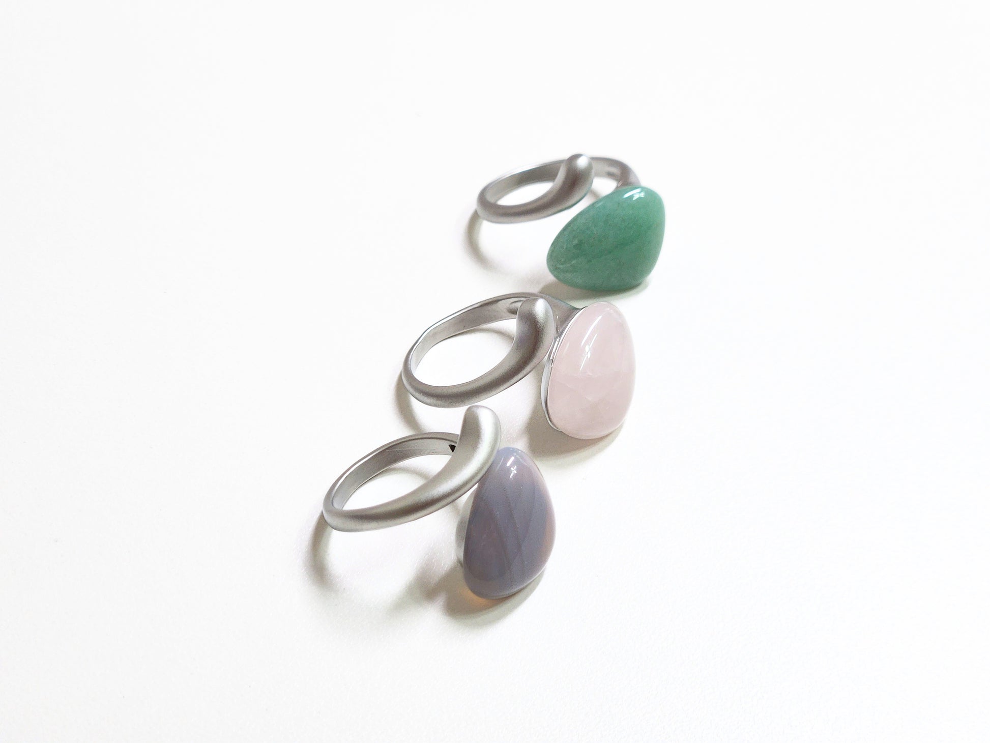Korean Jade Hanbok Ring - Adjustable Open Band