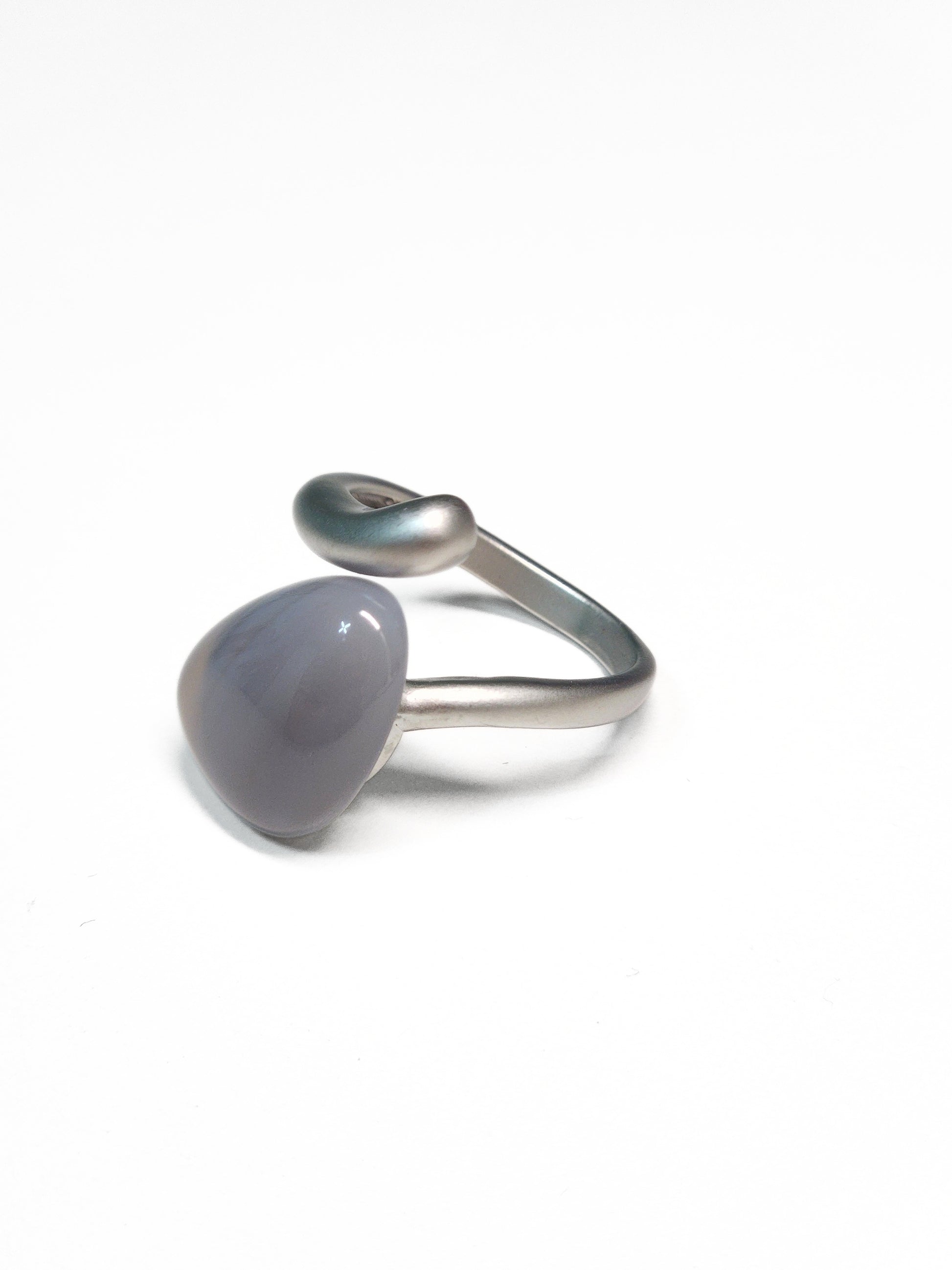 Korean Jade Hanbok Ring - Adjustable Open Band