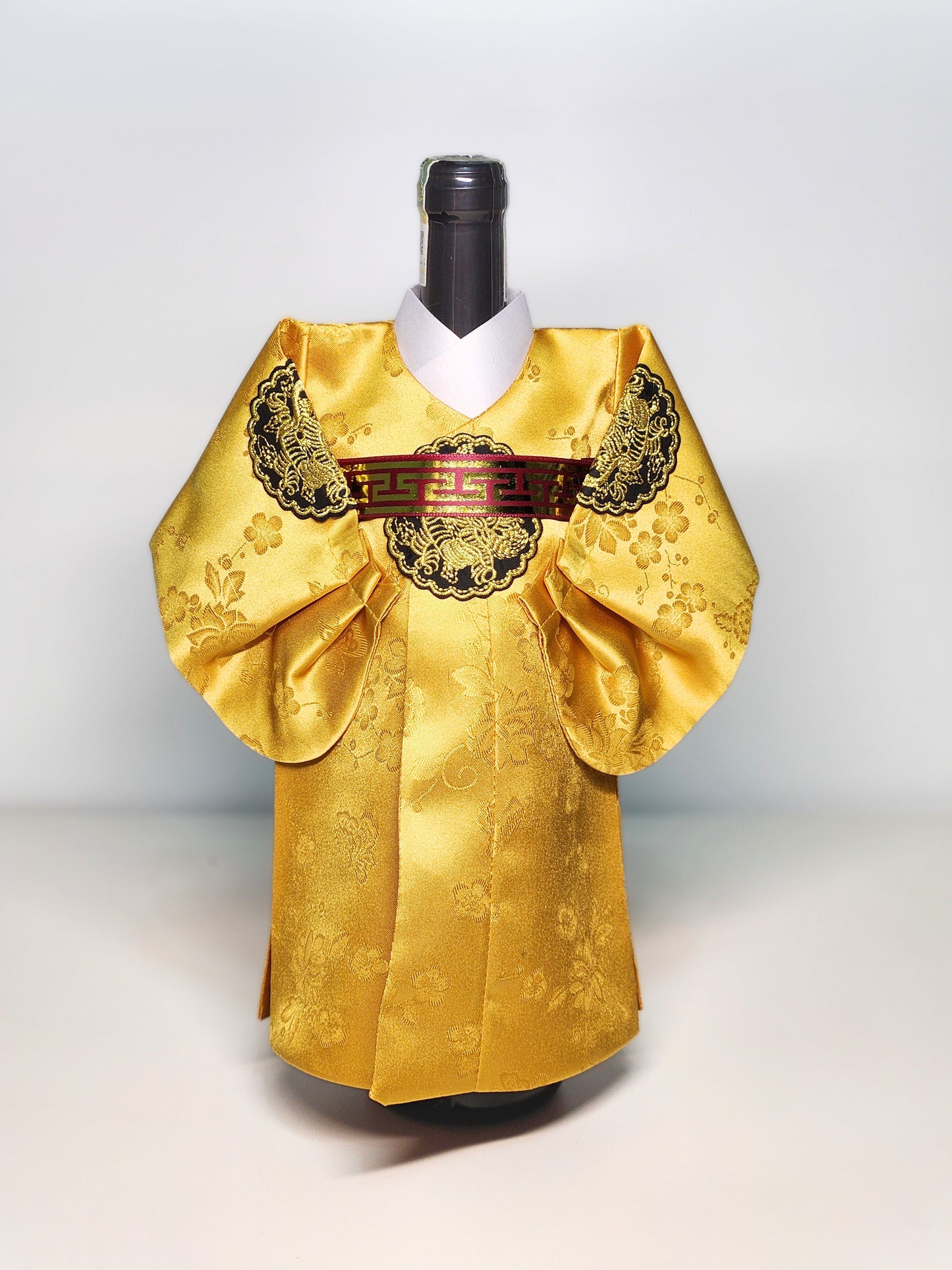 Korean hanbok wine bottle cover KING & QUEEN