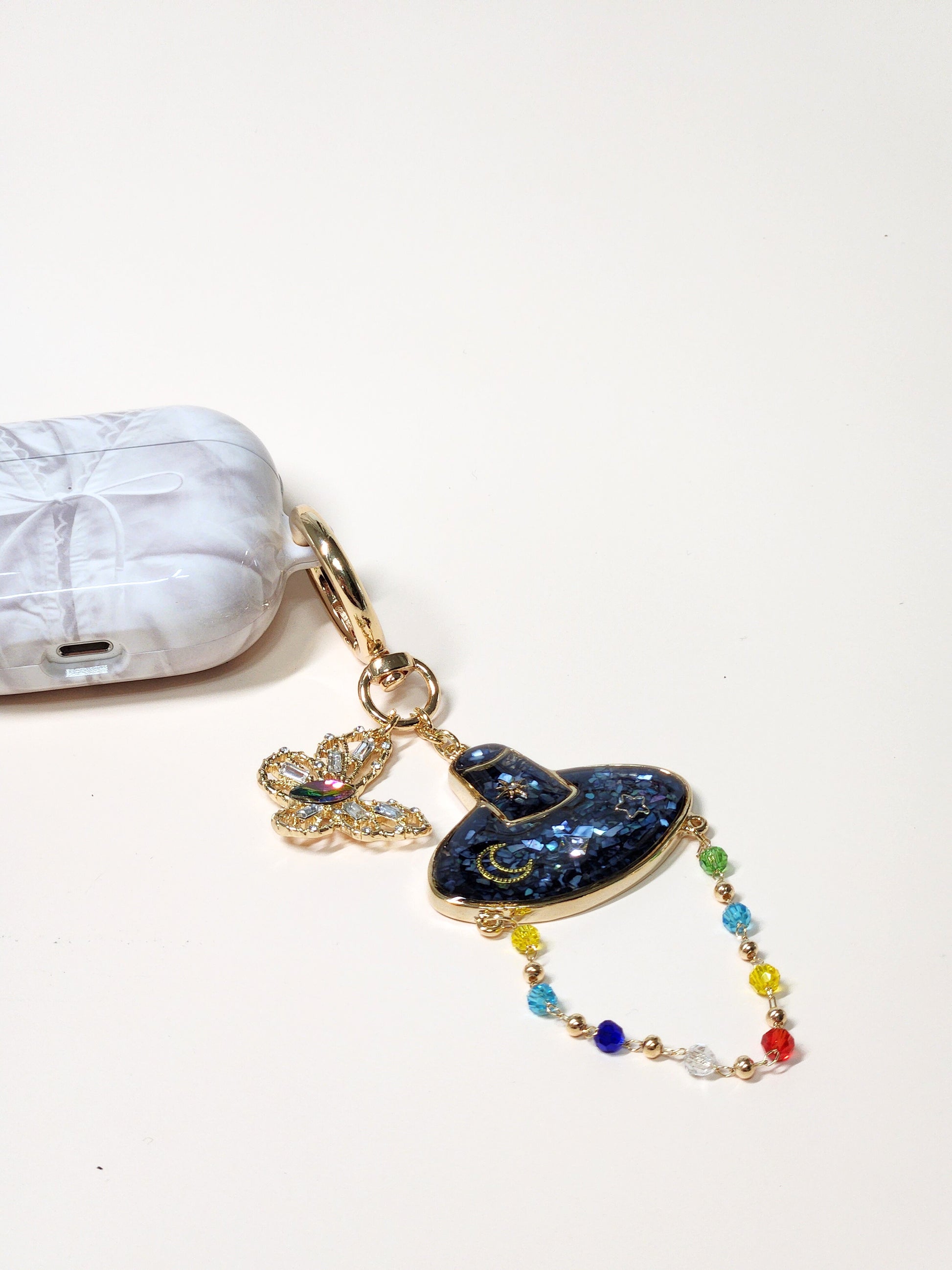 Korean Traditional Hat (갓,Gat) Mother of pearl Key Chains (5colors)