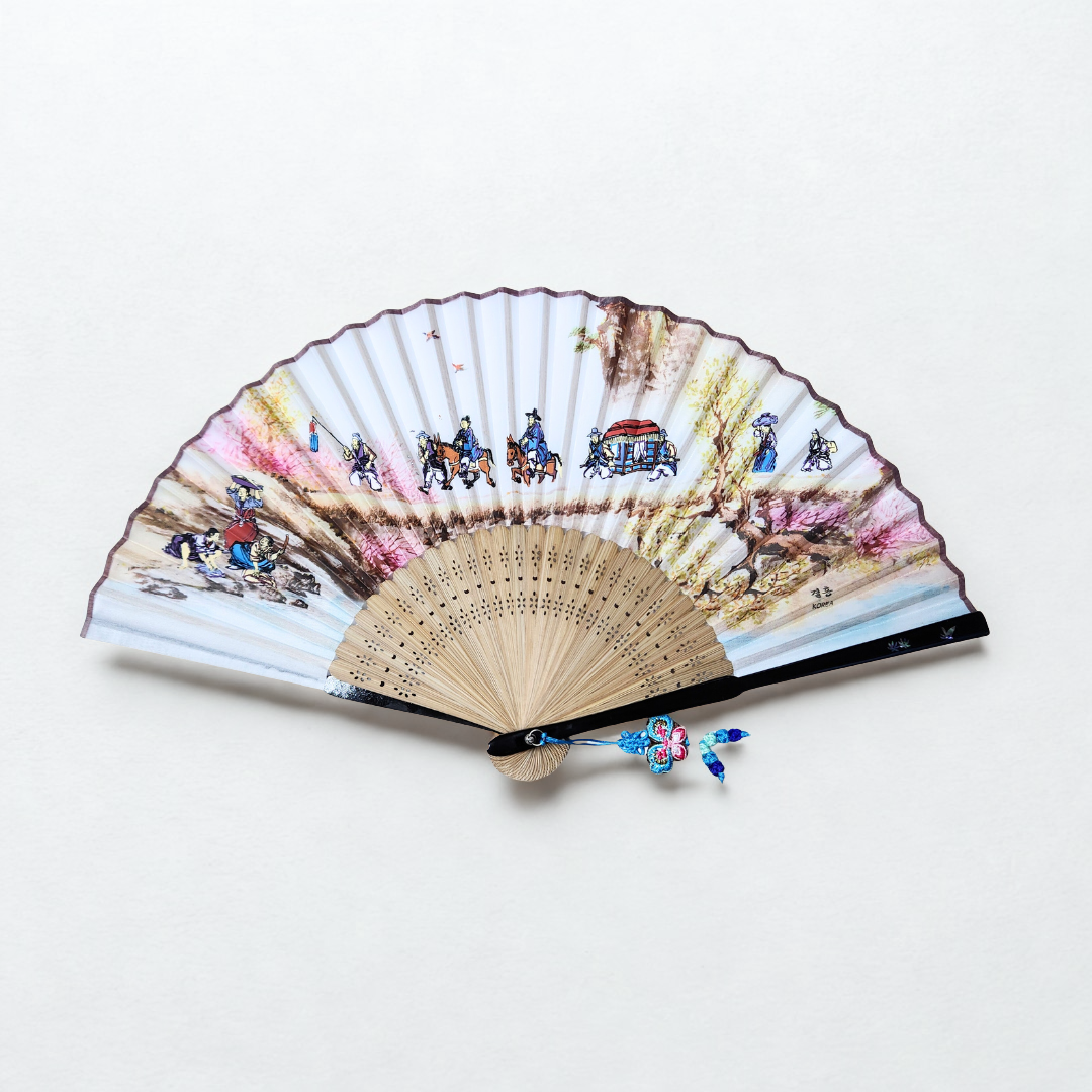 Korean traditional mother of pearl traditional fan (Marriage 결혼)