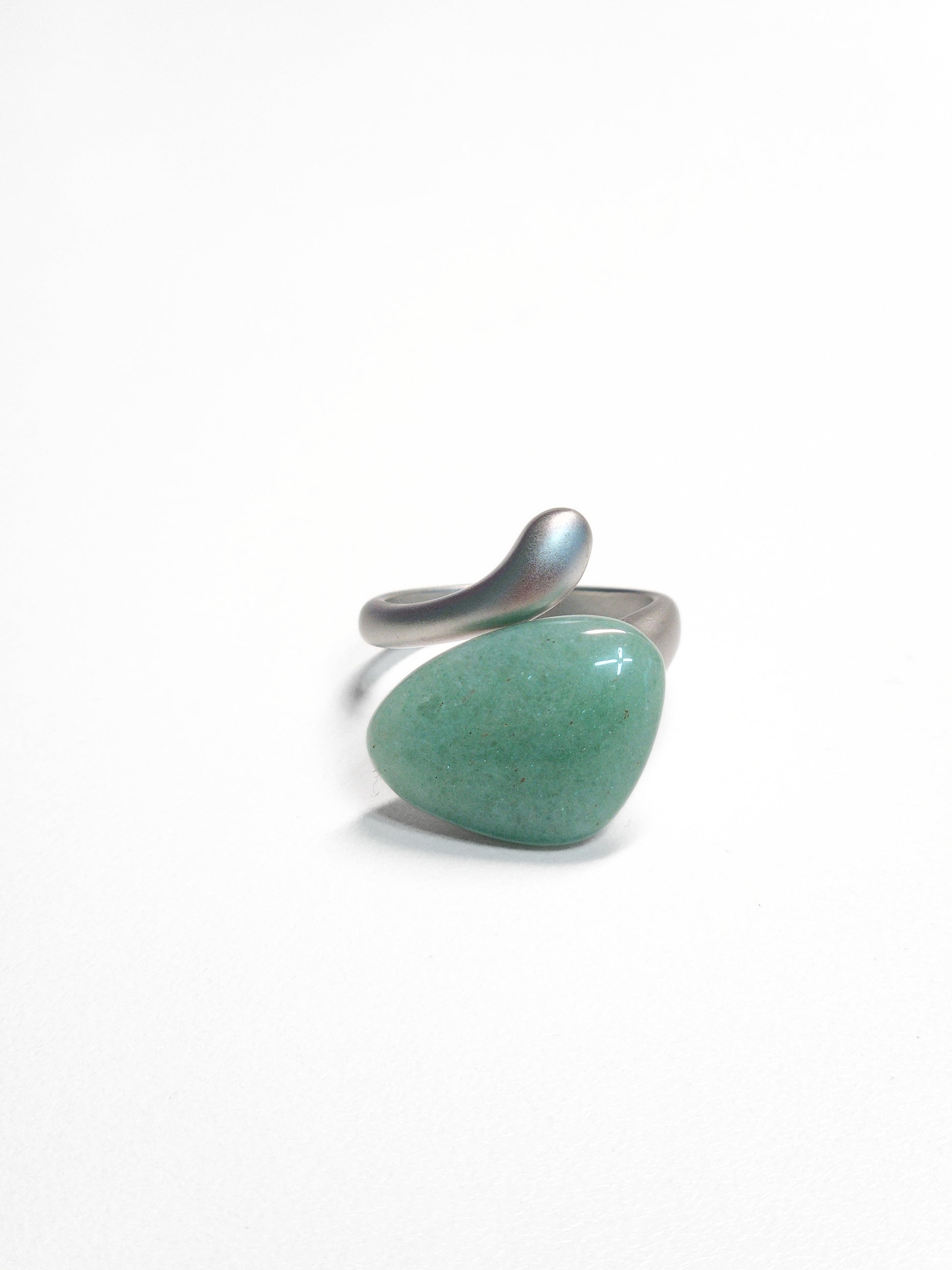 Korean Jade Hanbok Ring - Adjustable Open Band