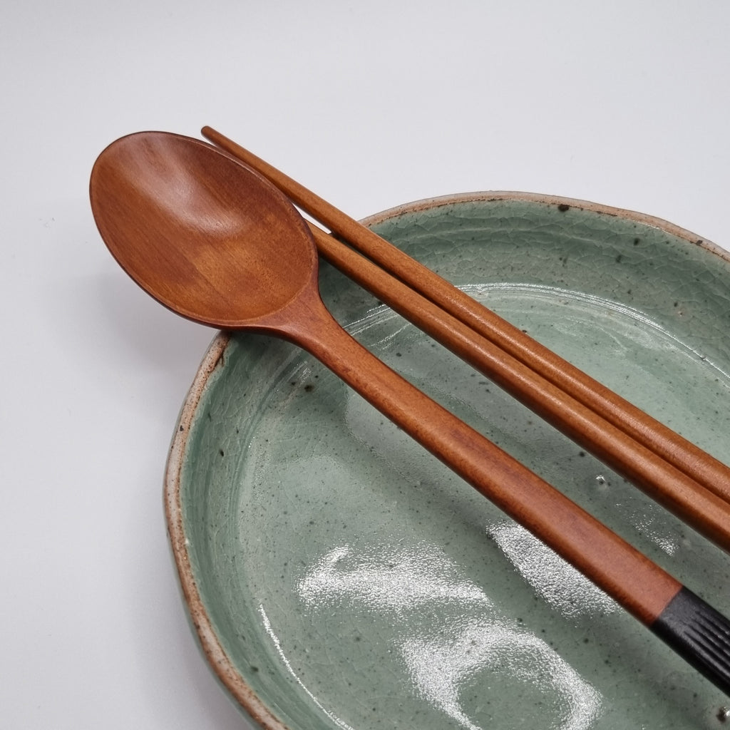 Korean lacquered two-tone spoon&chopstick set