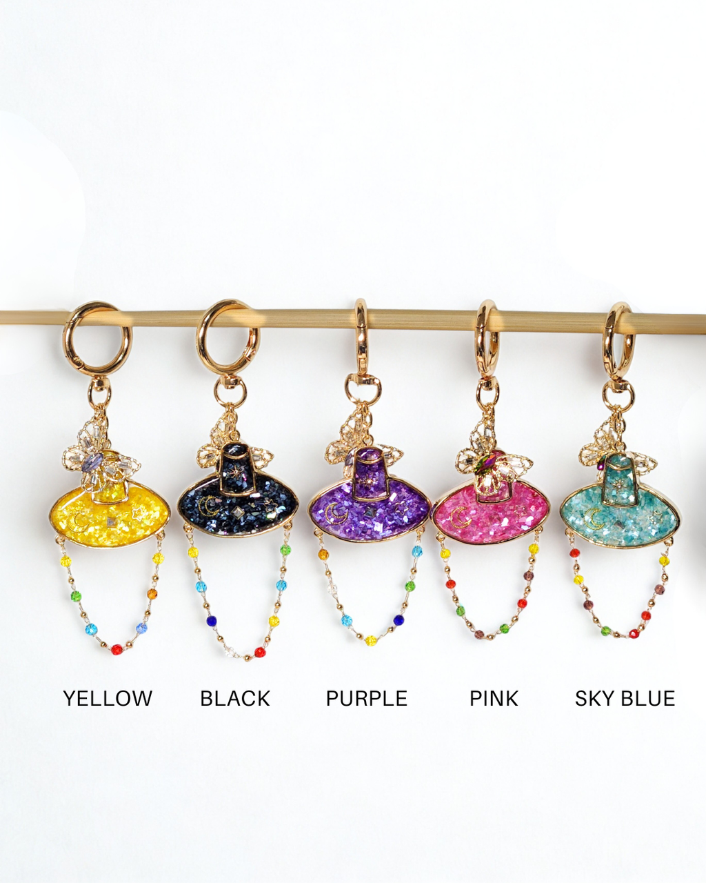 Korean Traditional Hat (갓,Gat) Mother of pearl Key Chains (5colors)