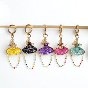 Korean Traditional Hat (갓,Gat) Mother of pearl Key Chains (5colors)