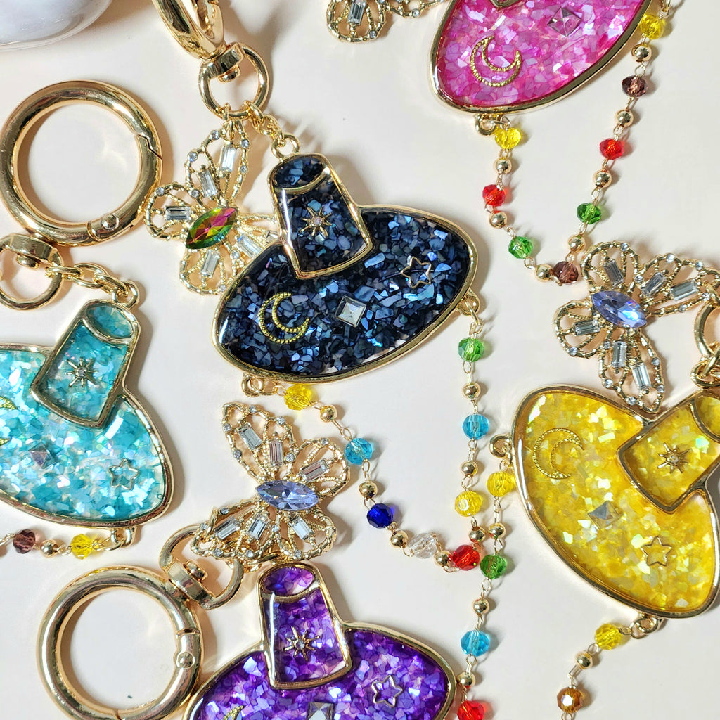 Korean Traditional Hat (갓,Gat) Mother of pearl Key Chains (5colors)