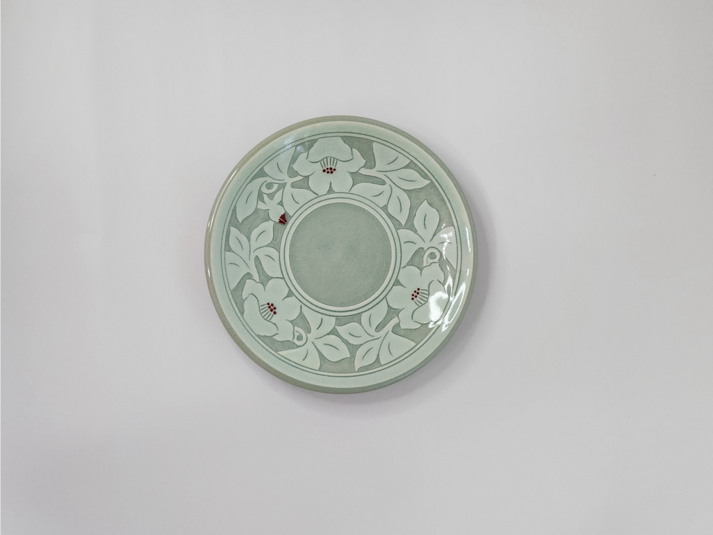 Premium celadon double openwork tea cup
