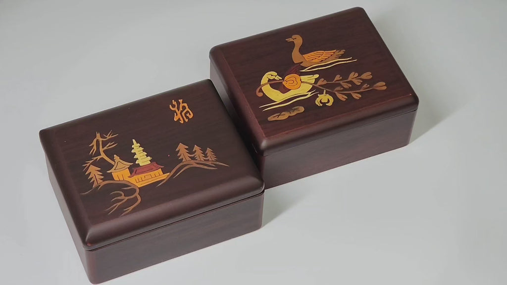 Korean Traditional Design Handmade Wooden Box Multipurpose Box (2 types)