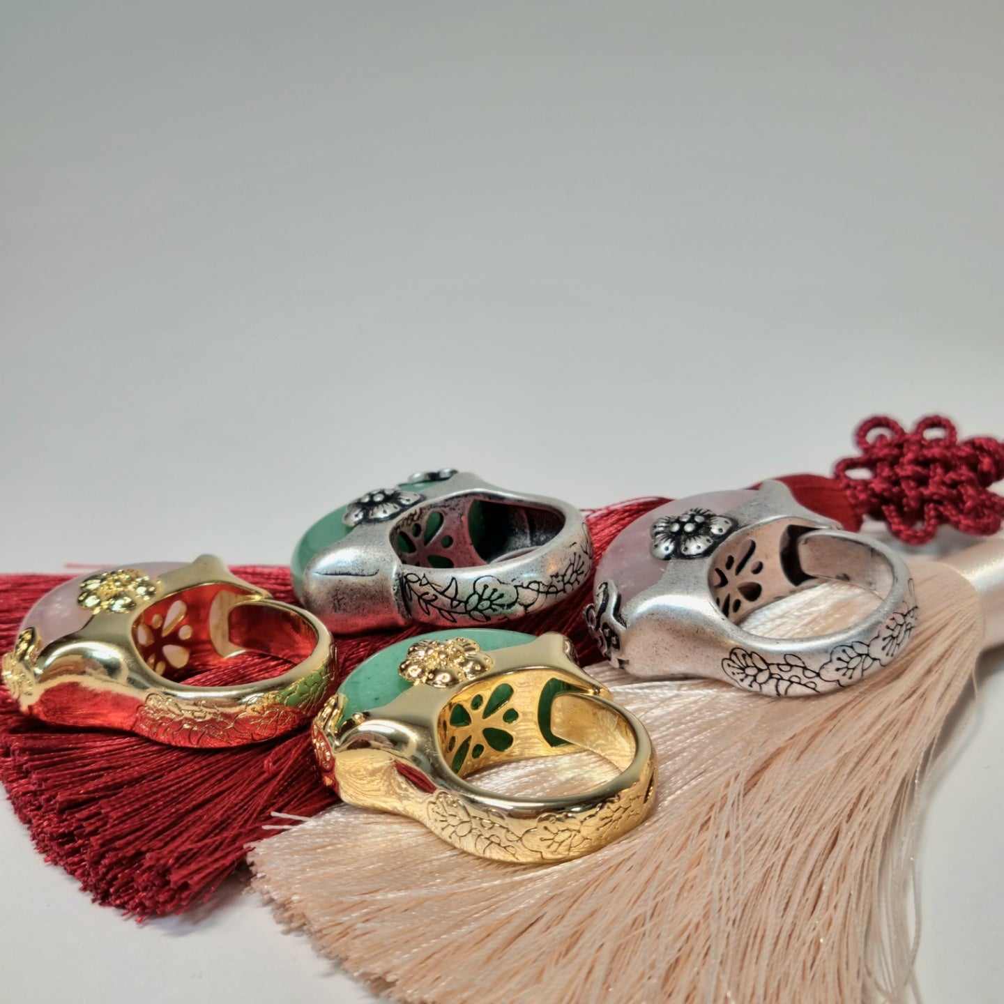 Korean traditional wedding ring hanbok ring single jade ring (4type)
