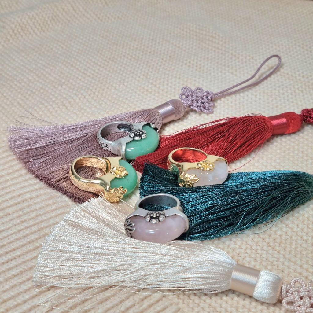 Korean traditional wedding ring hanbok ring single jade ring (4type)
