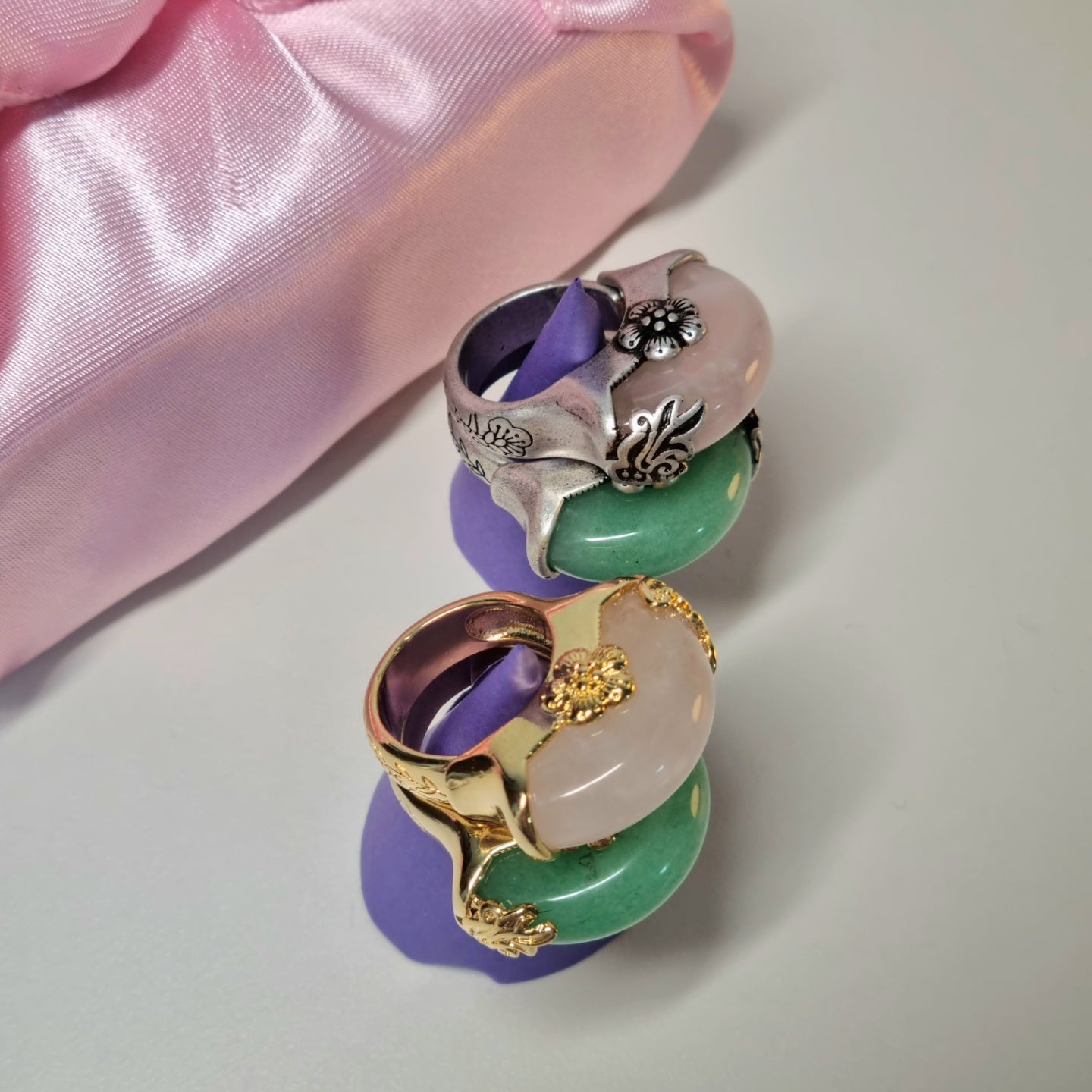 Korean traditional wedding ring hanbok ring single jade ring (4type)