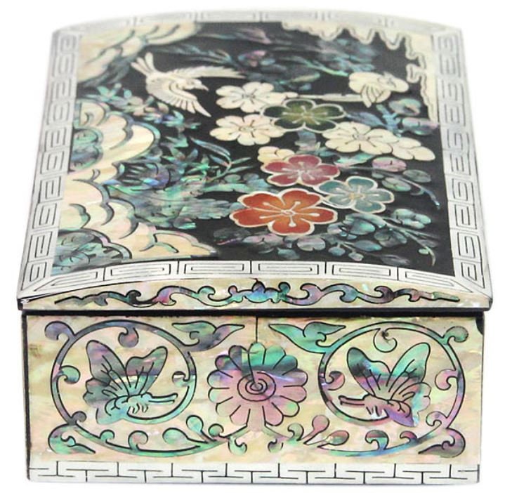 Korean Najeon, mother of pearl colored plum sword business card box & accessory box