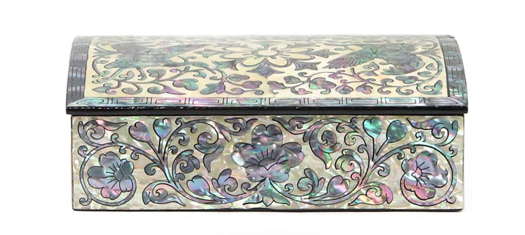 Korean Joseon Najeon Flower Ssanghakdang,mother of pearl Business Card Box & Organizer Box