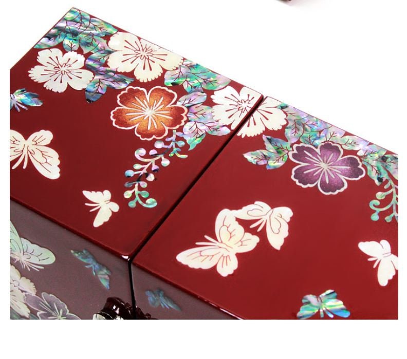 Korean Najeon Mini Flower Butterfly Double Jewelery Box 2 color
