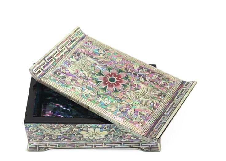 High-grade najeon flower arabesque lassical scholar box jewelry box & versatile box