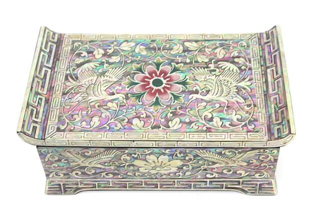 High-grade najeon flower arabesque lassical scholar box jewelry box & versatile box