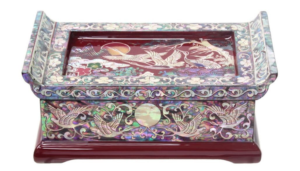 Korean Joseon Palace Najeon Songhakdo  Mother of pearl Jewelry Box