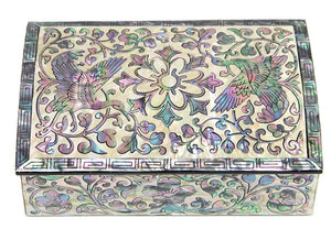 Korean Joseon Najeon Flower Ssanghakdang,mother of pearl Business Card Box & Organizer Box