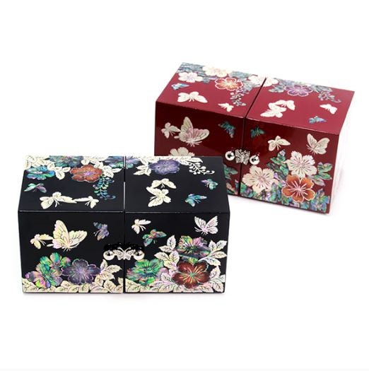 Korean Najeon Mini Flower Butterfly Double Jewelery Box 2 color