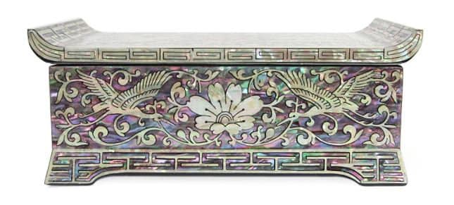 High-grade najeon flower arabesque lassical scholar box jewelry box & versatile box