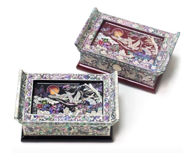 Korean Joseon Palace Najeon Songhakdo  Mother of pearl Jewelry Box