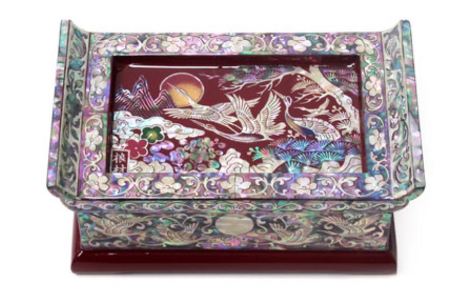 Korean Joseon Palace Najeon Songhakdo  Mother of pearl Jewelry Box