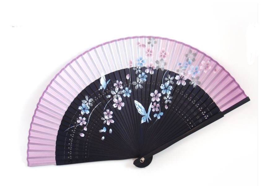 Korean traditional painting hand hanji fan 4 types