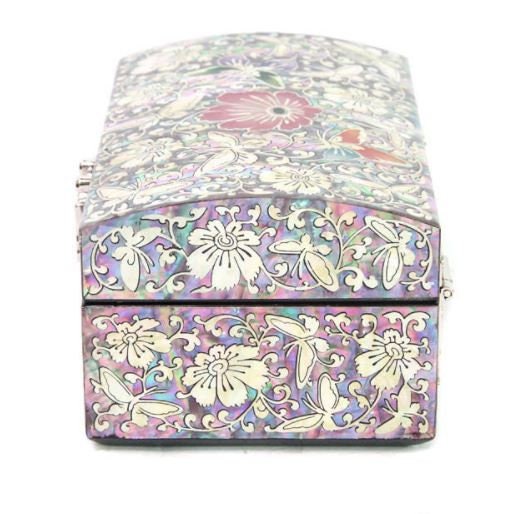 Elegant flower butterfly mother of pearl jewelry box