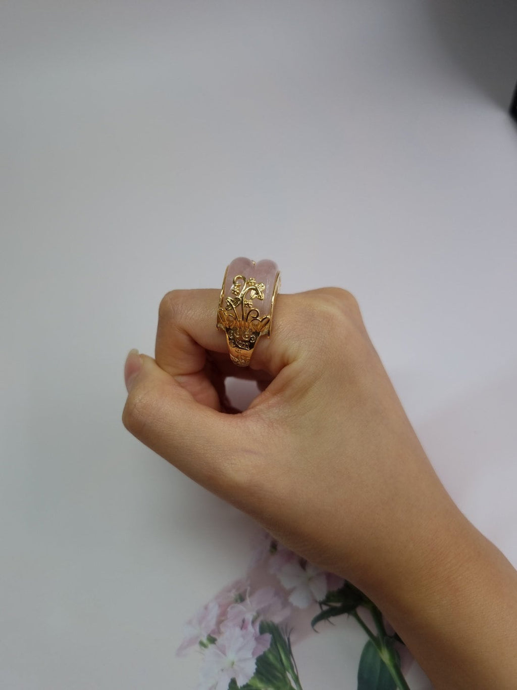 Korean traditional wedding ring hanbok ring double jade ring