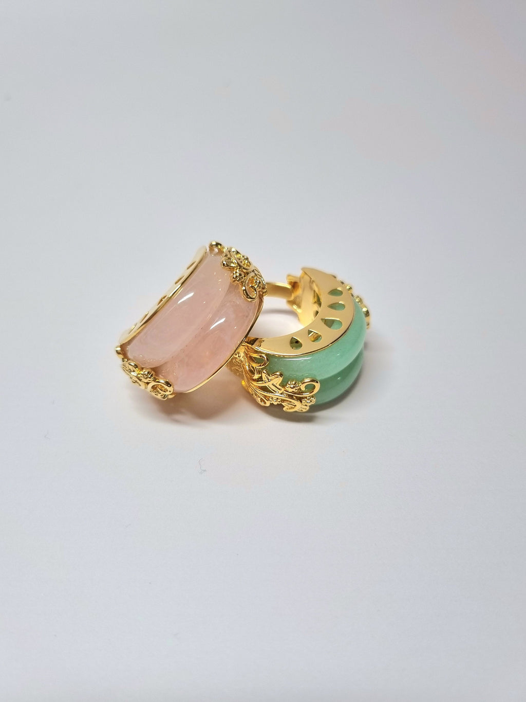 Korean traditional wedding ring hanbok ring double jade ring