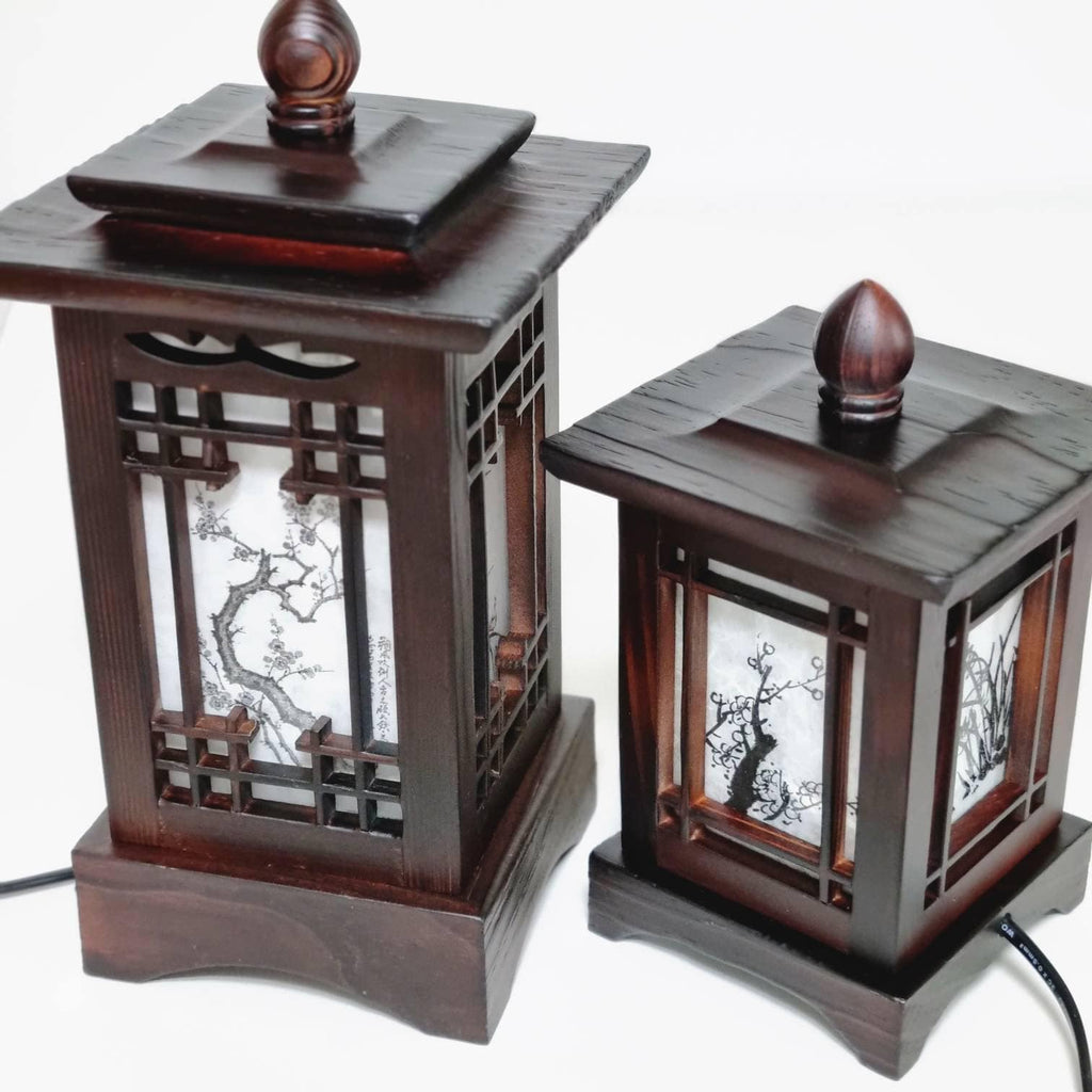 Korean traditional crafts Four Gracious Plants Hanji lantern Antique mood lamp Mood light 2type