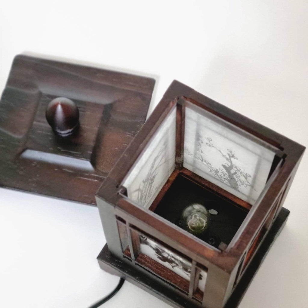 Korean traditional crafts Four Gracious Plants Hanji lantern Antique mood lamp Mood light 2type